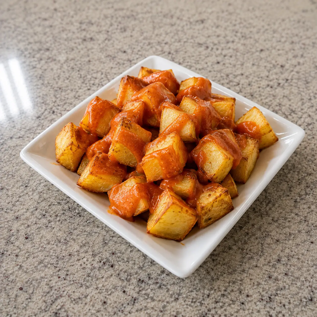 Patatas bravas con salsa de la casa